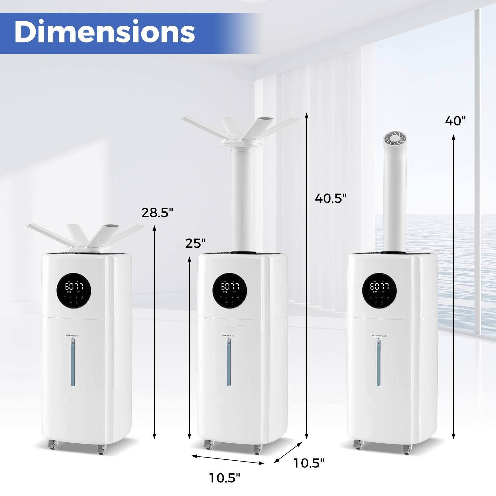 Dimensions: 40" x 28.5" x 40.5" x 25" x 6011 ES E + a 6011 ETS . . . + . 5011 .... 10.5" x 10.5"
