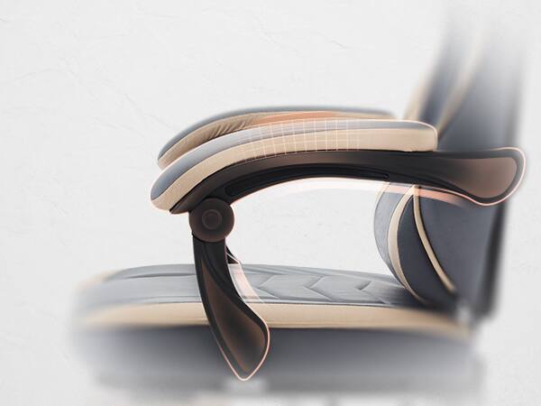 Alt View 5. Siljoy - Blue Beige Gaming Chair with Massage Lumbar Support & Footrest - Ergonomic Computer Chair Adjustable to 135° - Beige+Blue.