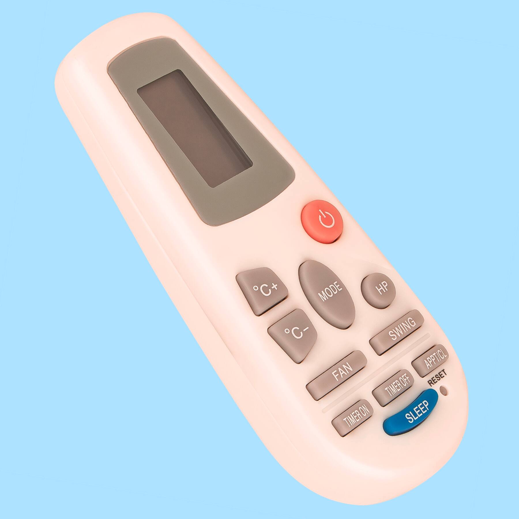 C+  
C-  
MODE  
HP  
SWING  
FAN  
APPTIC  
RESET  
TIMER OFF  
TIMER ON  
SLEEP