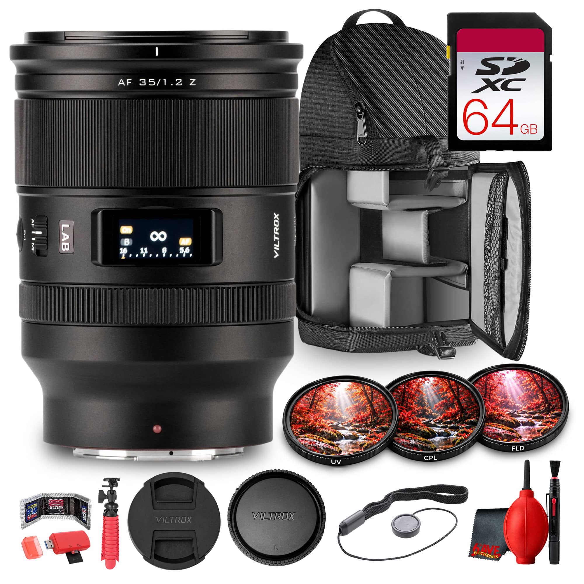 Viltrox - AF 35mm f/1.2 LAB Lens for Nikon Z Full Frame Fast Prime - Black