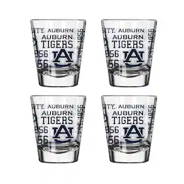 Logo Brands - Auburn Tigers 4-Pack 2oz. Shot Glass Set - Multicolor