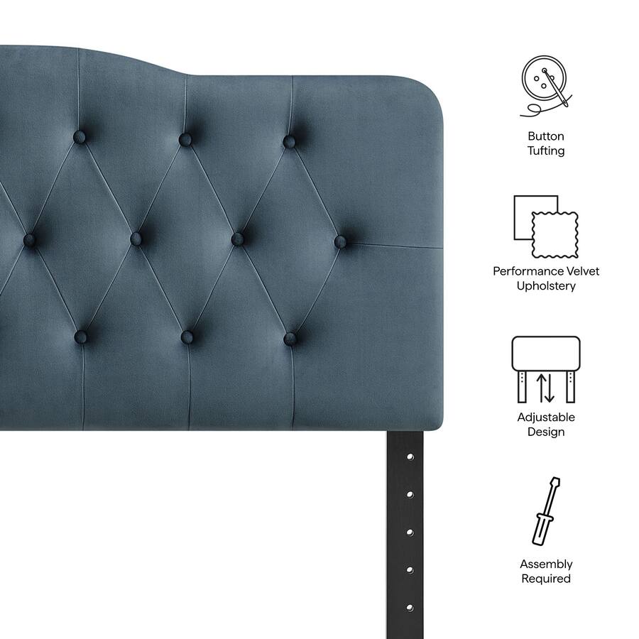 Annabel Diamond Tufted Performance Velvet Headboard by Modway Cadet ...
