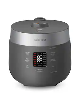 Cuckoo - CRP-ST0609FG 6-Cup (Uncooked) / 12-Cup (Cooked) Twin Pressure Rice Cooker & Warmer with Nonstick Inner Pot - Gray
