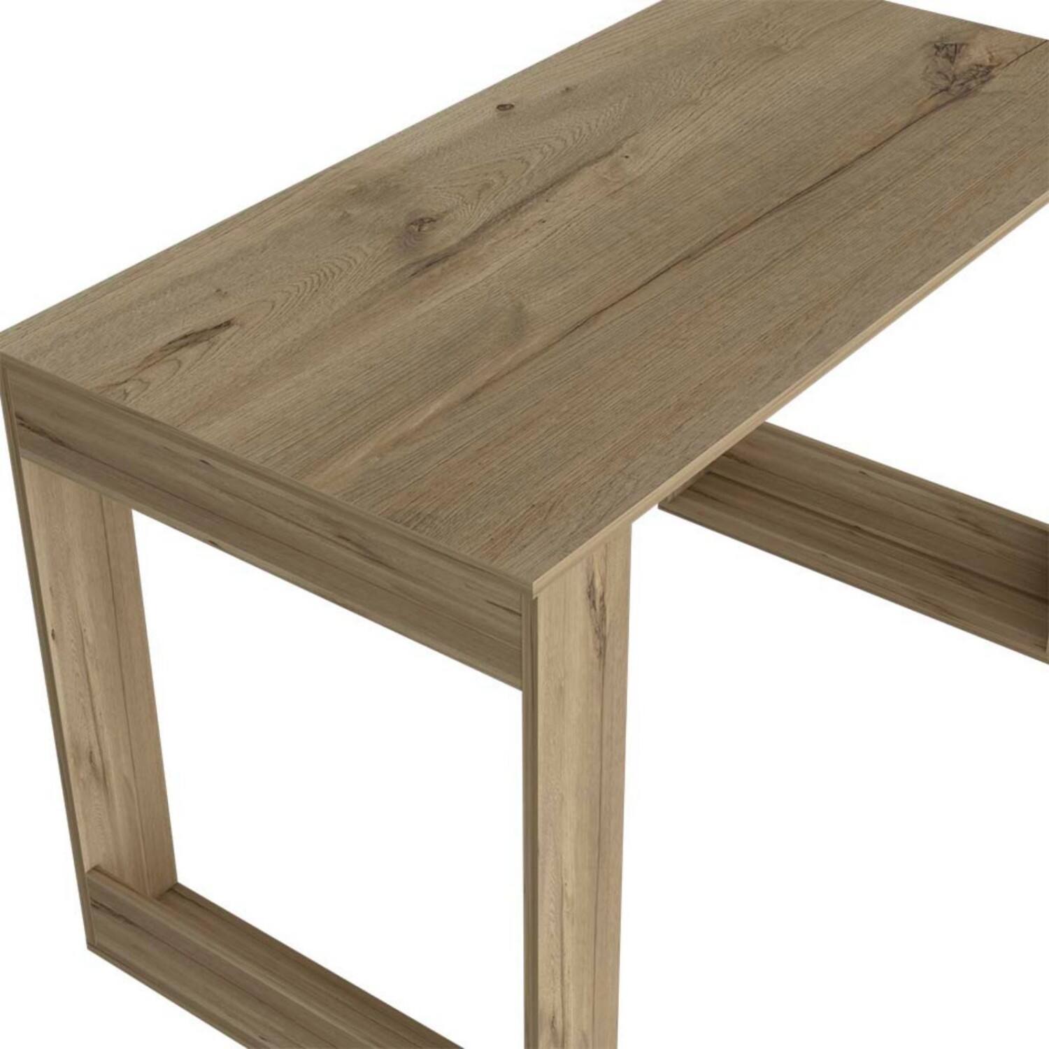 Alt View 10. Glintex - Modern Computer Desk with 47" Wide Worksurface, Stylish Leg Design, Spacious Legroom, Durable Home Office Writing Table - Light Oak.