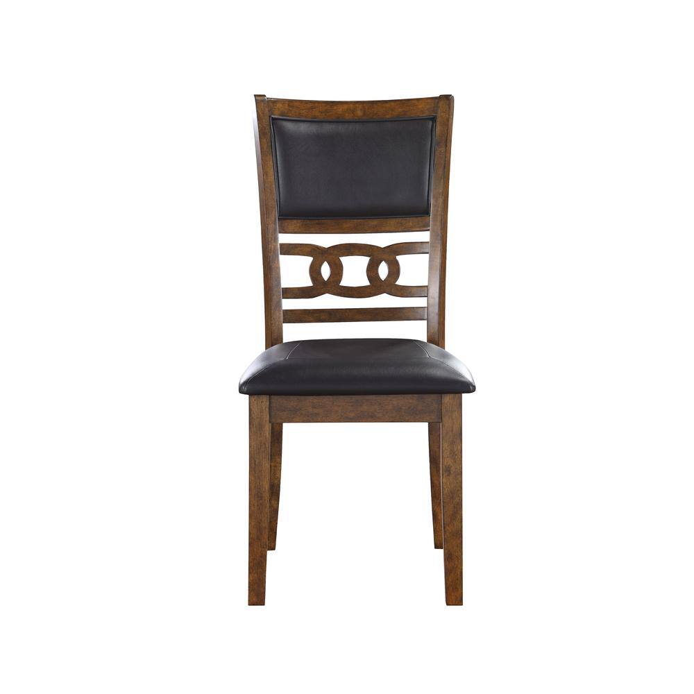 Alt View 2. New Classic Furniture - Furniture Gia Faux Leather Dining Chairs in Brown (Set of 2) - Brown.