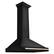 Left. ZLINE - 36 in. Autograph Edition Black Stainless Steel Wall Mount Range Hood With Polished Gold Handle (BSKB4Z-36-G) - Black stainless steel.