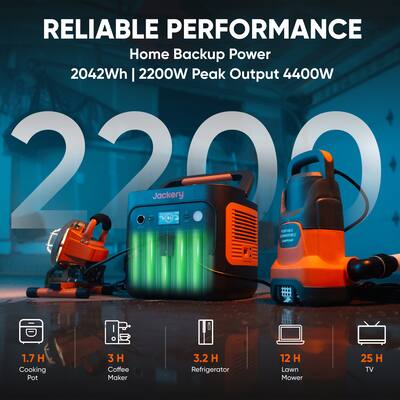 Jackery Explorer 2000 V2 Portable Power Station (2042 Wh