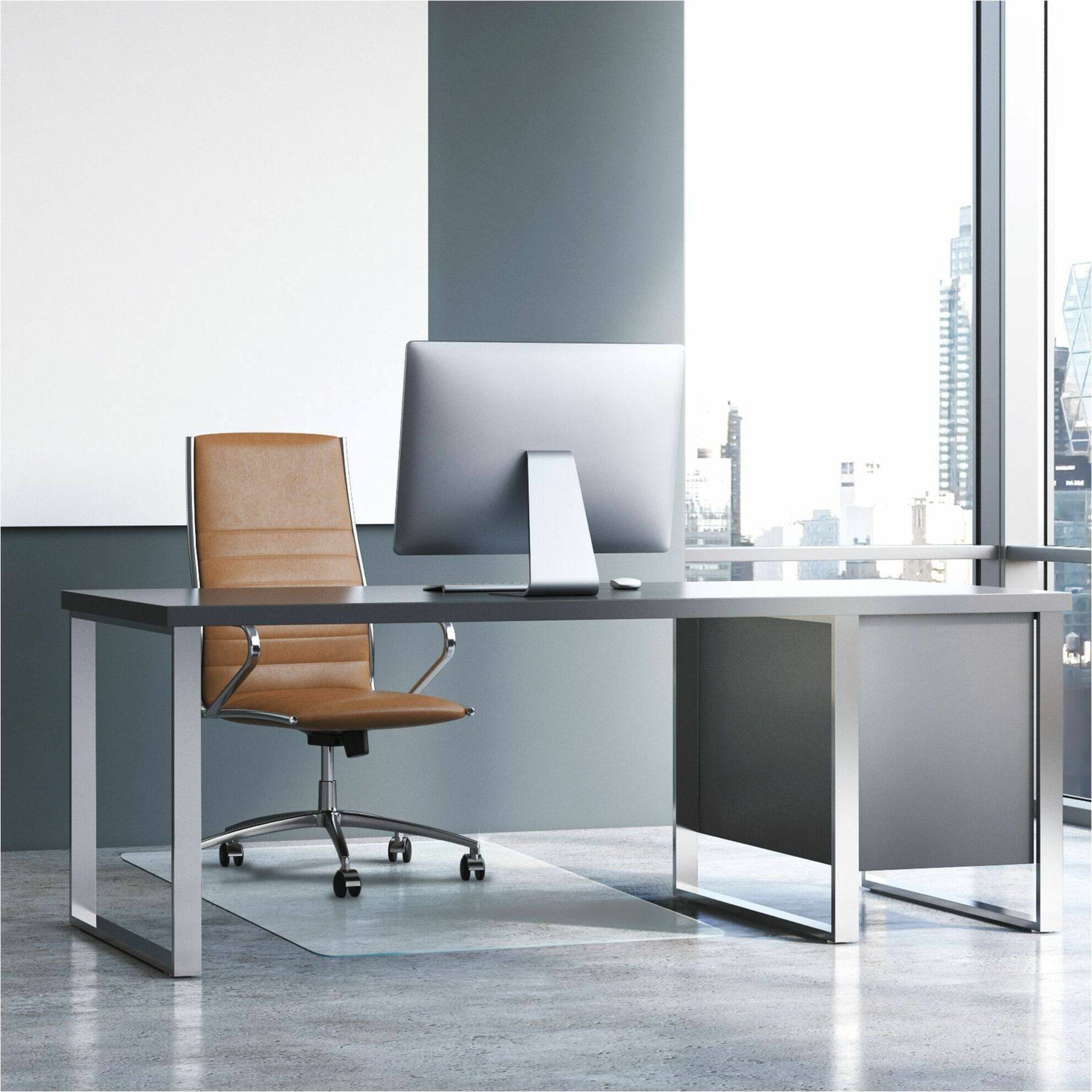 Alt View 16. Floortex - Glaciermat Heavy Duty Glass Chair Mat for Hard Floors &amp; Carpets - 36'' x 40'' - Crystal Clear.