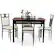 Alt View 16. Costway - 5 Piece Dining Set Wood Metal Table and 4 Chairs Kitchen Breakfast Furniture - Brown.