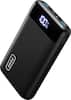 Front. INIU - 22.5W Fast Charging 20000 mAh Power Bank, USB C in & out Portable Charger with LED Display for iPhone, Samsung, and More - Black.