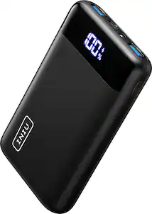 INIU - 22.5W Fast Charging 20000 mAh Power Bank, USB C in & out Portable Charger with LED Display for iPhone, Samsung, and More - Black