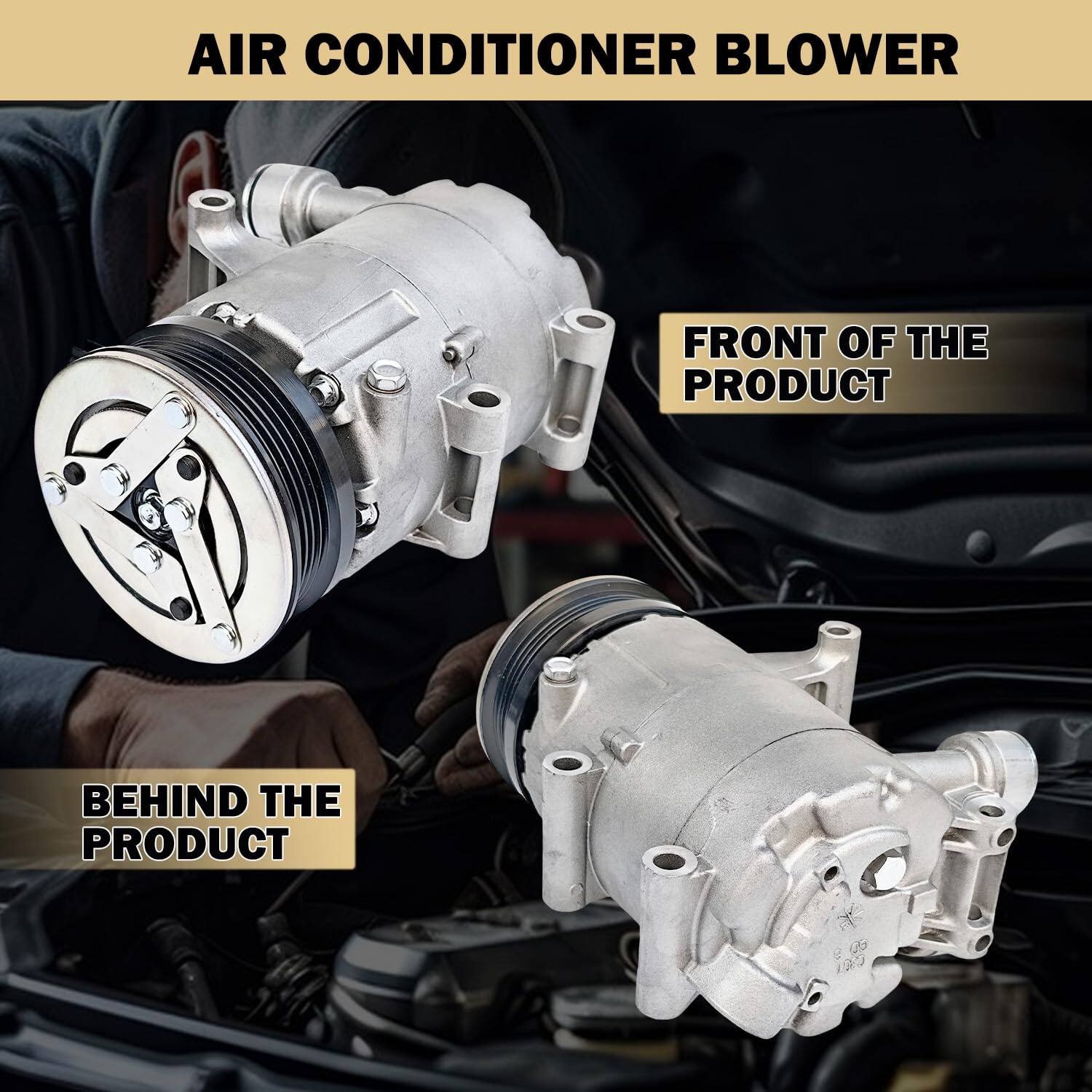 AIR CONDITIONER BLOWER

FRONT OF THE PRODUCT

BEHIND THE PRODUCT