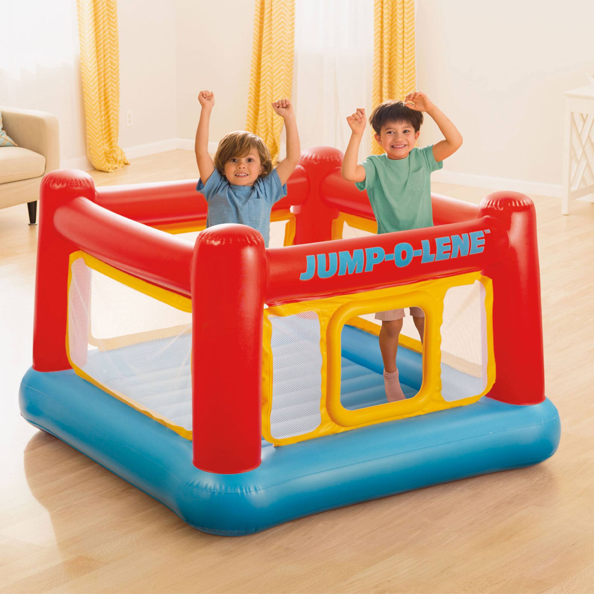 Alt View 4. Intex - Intex Inflatable Jump-O-Lene Bounce House w/Multi-Colored Fun Ballz, 100 Pack - Multi-Color.