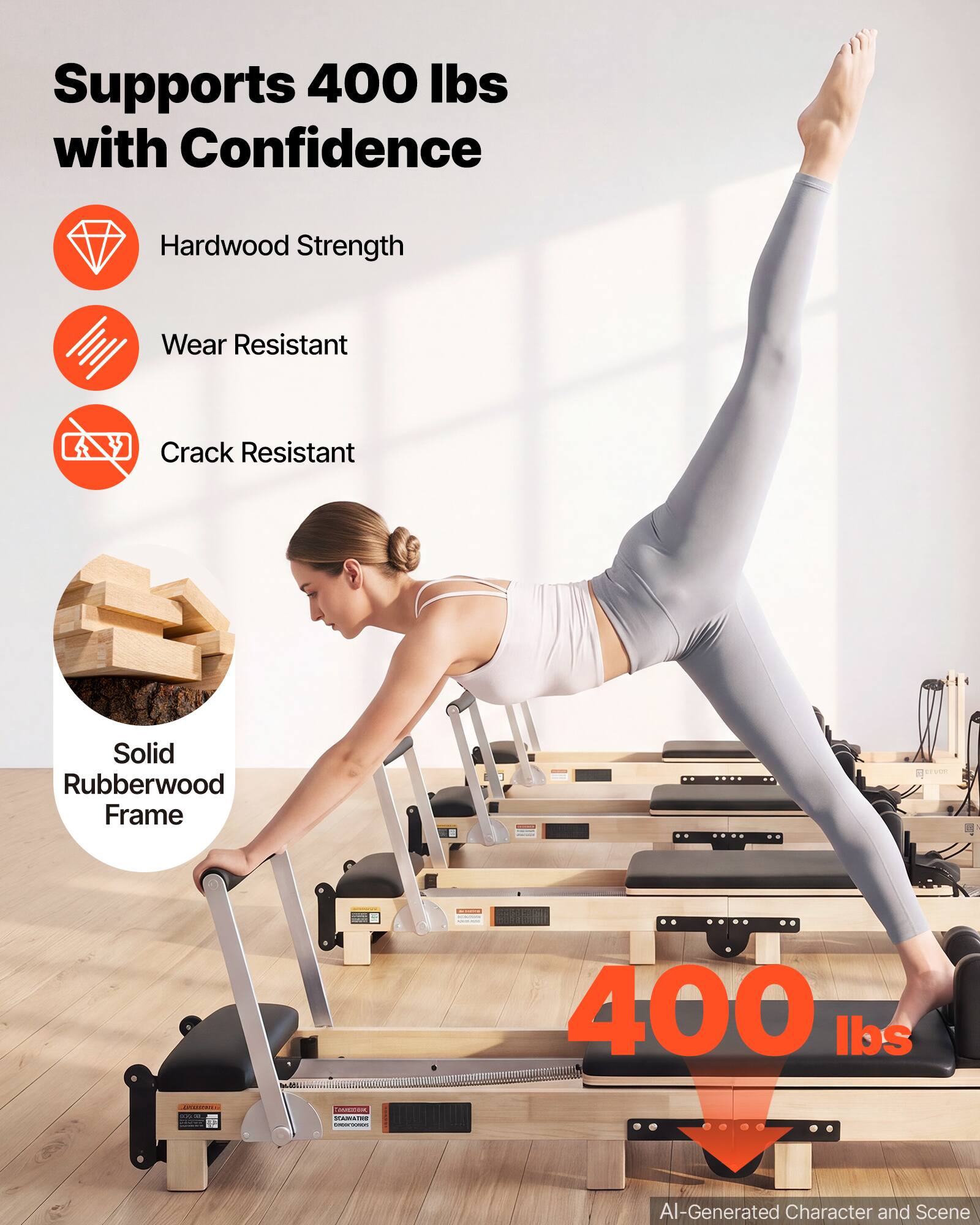Supports 400 lbs with Confidence

Hardwood Strength
Wear Resistant
Crack Resistant
Solid Rubberwood Frame

400 lbs

AI-Generated Character and Scene