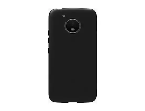 Front. Verizon - Verizon Silicone Hard Cover Protection Case For Motorola Moto E4 Plus - Black..