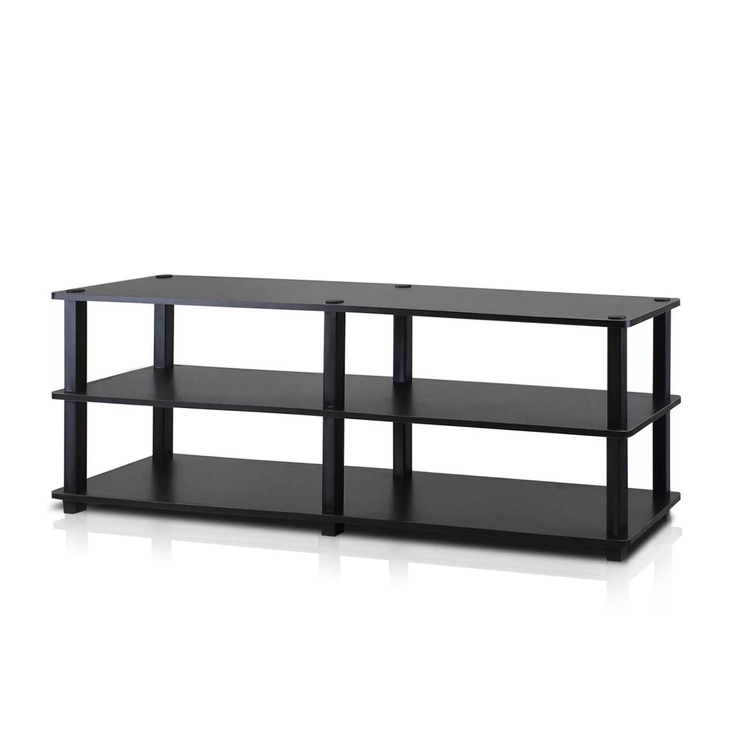 Angle. Hivvago - Modern 3-Shelf Espresso Black Shoe Rack - Holds up to 18 Pair of Shoes - Espresso, Black.