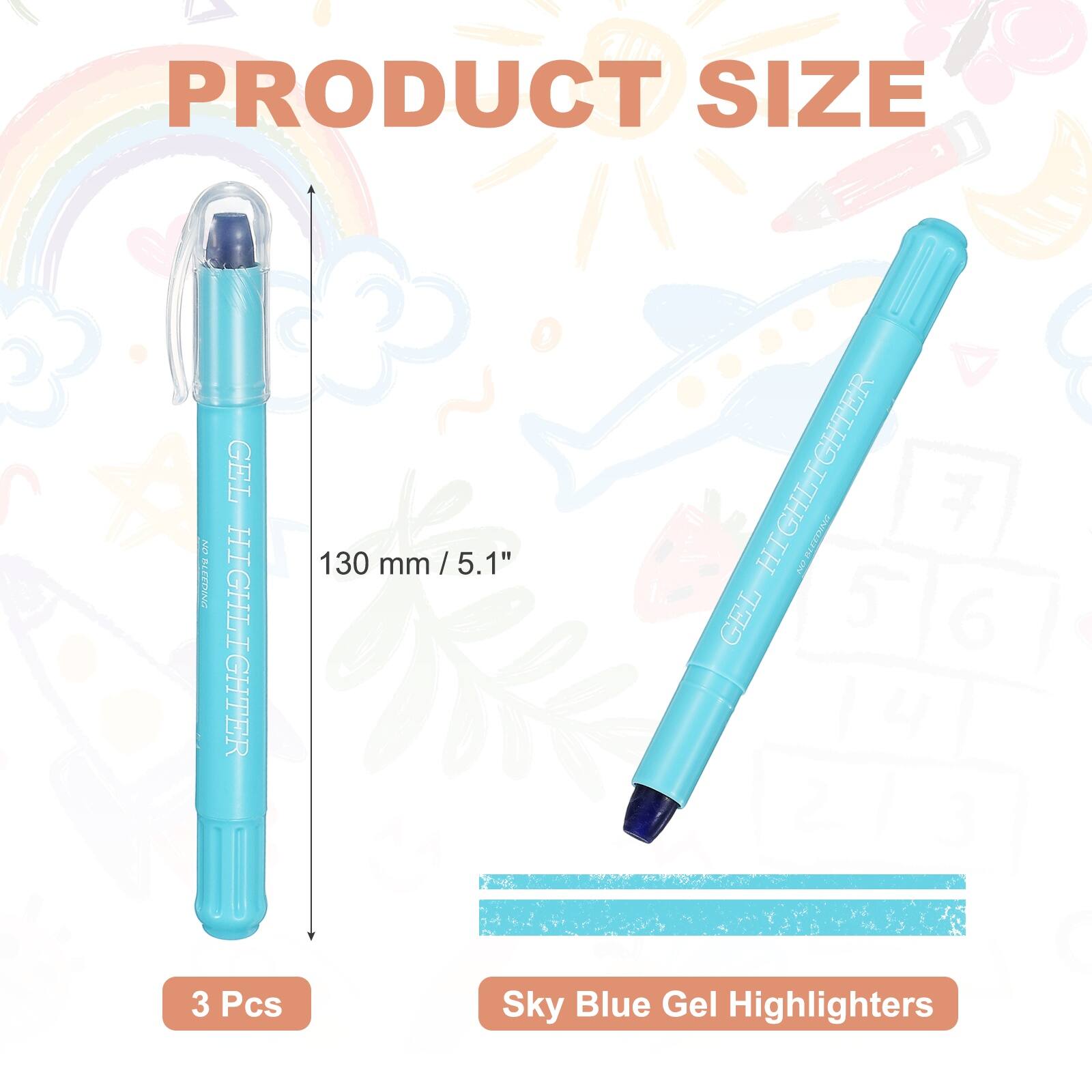 PRODUCT SIZE  
130 mm / 5.1"  
HIGHLIGHTER  
2 DECT 7 GEL 5 6 | 4 a I a 3  
3 Pcs  
Sky Blue Gel Highlighters