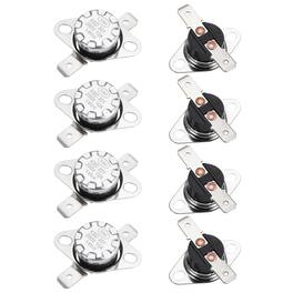 Unique Bargains - KSD301 Thermostat 15°C/59°F 10A Normally Open N.O Adjust Snap Disc Temp Switch 8pcs Bakelite - Silver