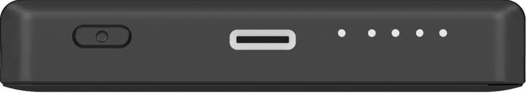 Alt View 5. Energizer - 10,000mAh SLIM METAL 20W Magnetic Wireless Qi/Qi2.0/MagSafe PowerBank, Portable Charger, 2 Outputs, LED Display, & USB-C - Black.