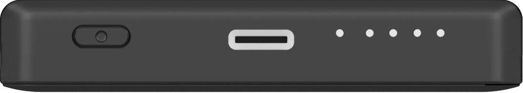 Alt View 5. Energizer - 10,000mAh SLIM METAL 20W Magnetic Wireless Qi/Qi2.0/MagSafe PowerBank, Portable Charger, 2 Outputs, LED Display, & USB-C - Black.