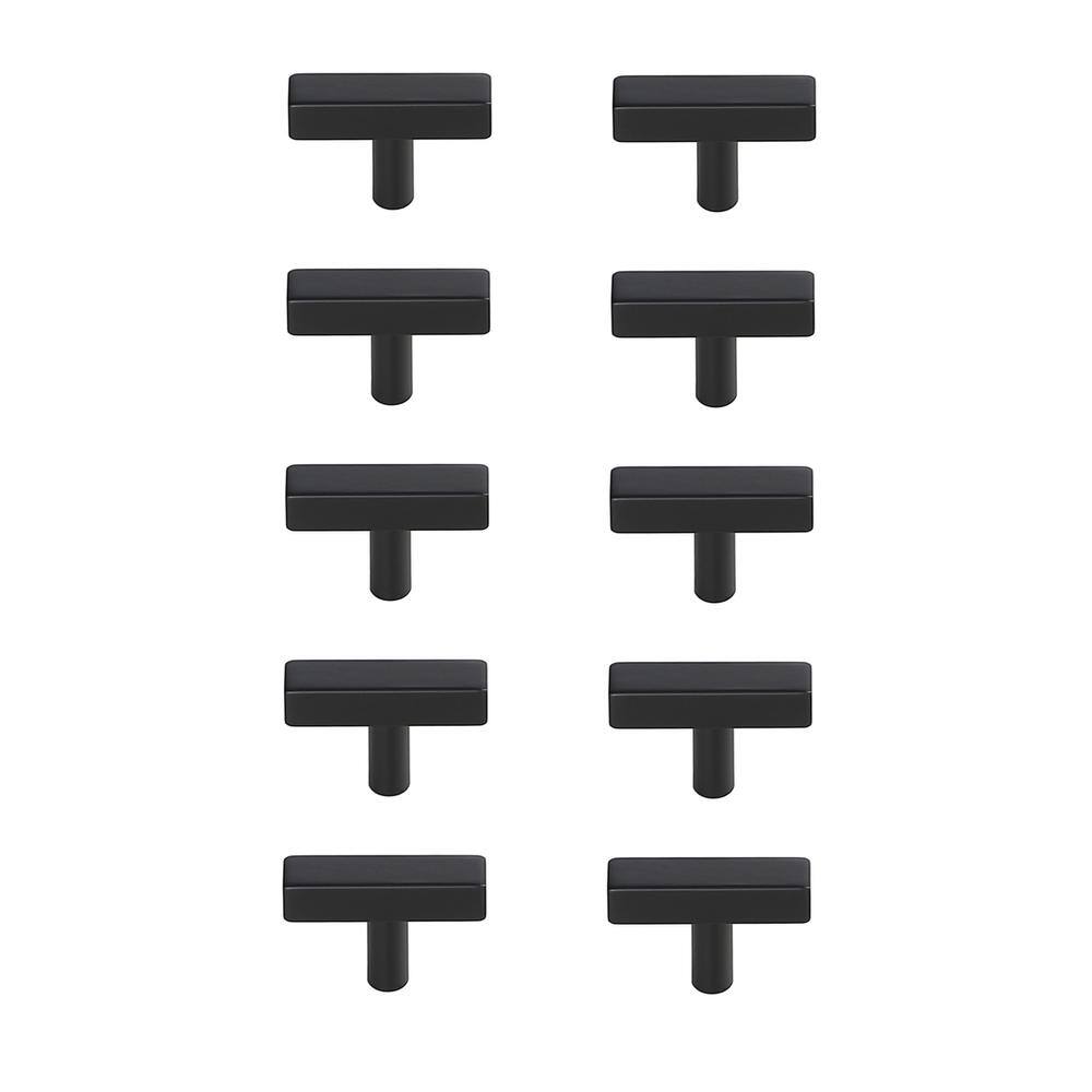 Alt View 2. Elegant Decor - Dior Matte Black T Bar Pull Multipack (set of 10) - Matte Black.