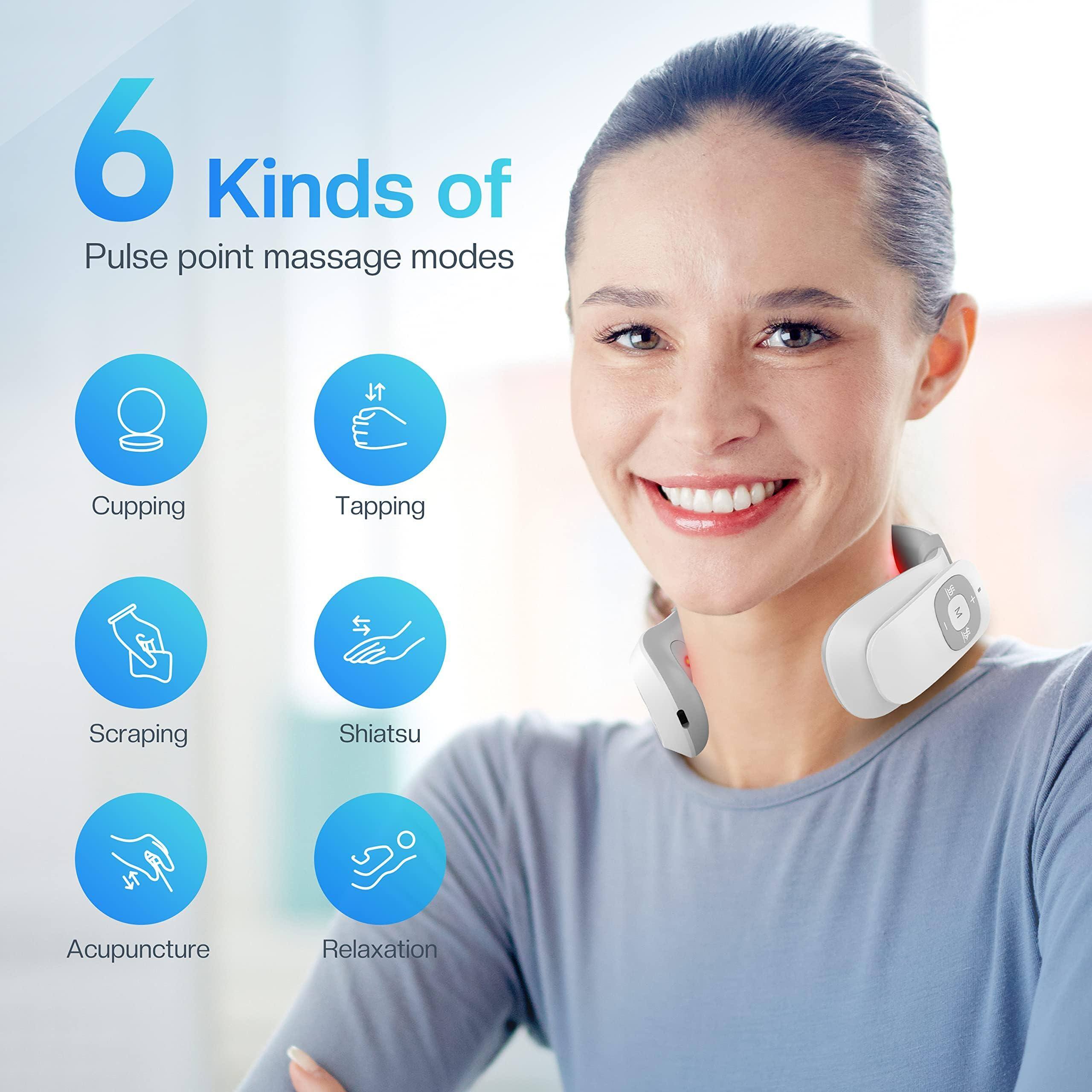 6 Kinds of Pulse point massage modes

- Cupping
- Tapping
- Scraping
- Shiatsu
- Acupuncture
- Relaxation