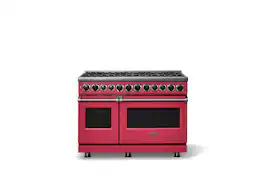 Viking - 48"W. 7.3 Cu. Ft. 7Series Self-Clean Dual Fuel 8 Burner Range-Valentine - Valentine