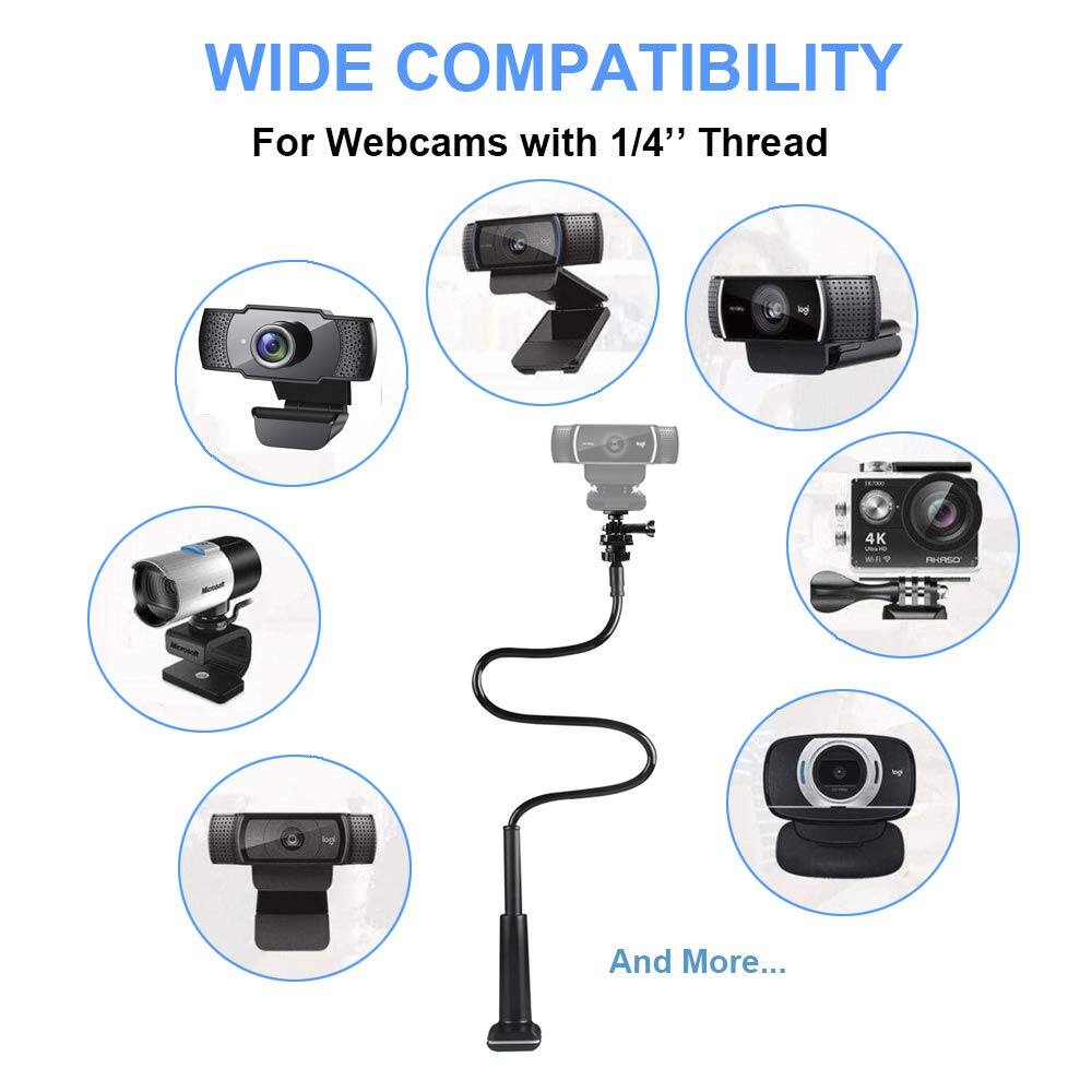 WIDE COMPATIBILITY  
For Webcams with 1/4" Thread  
And More...