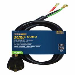 ProjeX - 6/2, 8/2 SRDT 250 V 6 ft. L Range Cord - Black