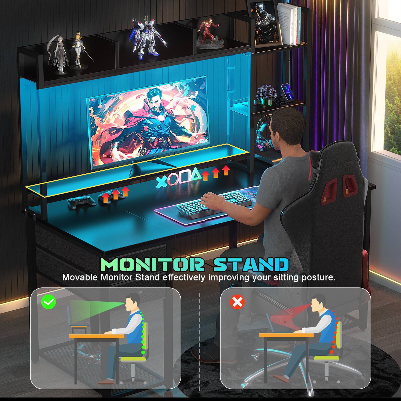 XODA 111 MONITOR STAND  
Movable Monitor Stand effectively improving your sitting posture.