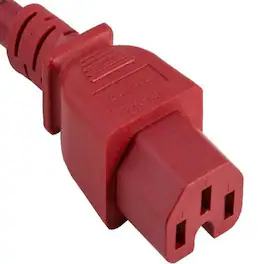 Sanoxy - Cables and Adapters; 6ft 14 AWG 15A 250V Power Cord (IEC320 C14 to IEC320 C15) - Red