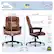 Left. Serta - Connor Upholstered Executive High-Back Office Chair with Lumbar Support - Bonded Leather - Cognac.