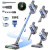 Front. Teendow - Teendow 300W Cordless Stick Vacuum, 50kPa Suction Lightweight Vacuum Cleaner for Pet Hair, Hard Floors and Carpets - Blue.