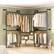 Left. Aheaplus - Adjustable Wall-Mounted Metal Clothing Rack: 3-Tier Wood Shelves, 84"-128", 1000LB Capacity - Rustic Brown.