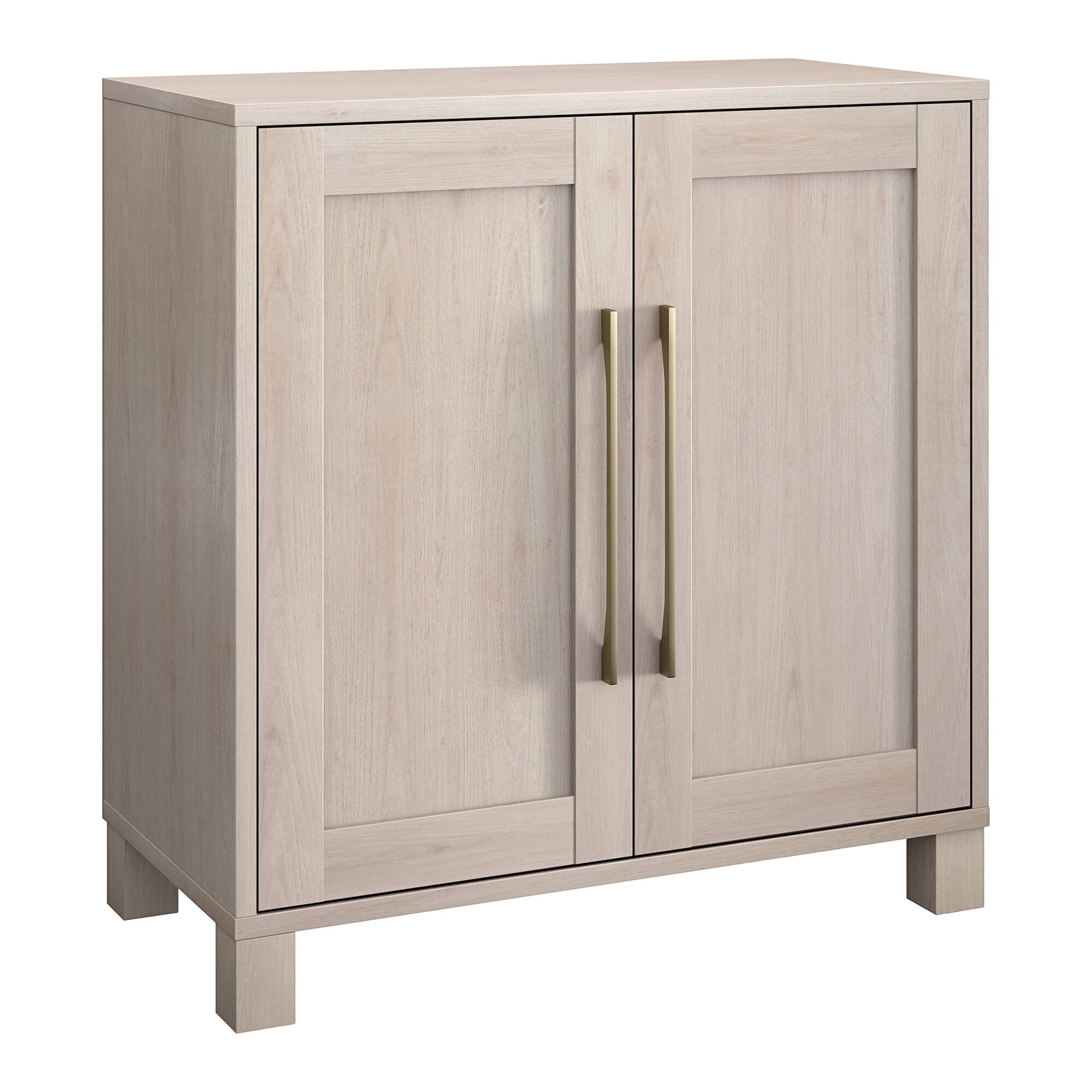 Left. Hudson&Canal - Chabot 28" Wide Rectangular Accent Cabinet - White.
