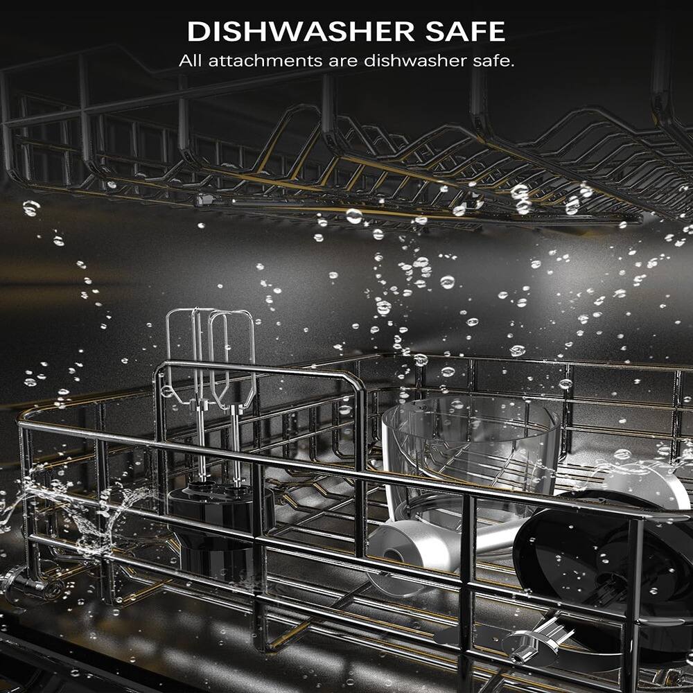 DISHWASHER SAFE  
All attachments are dishwasher safe.