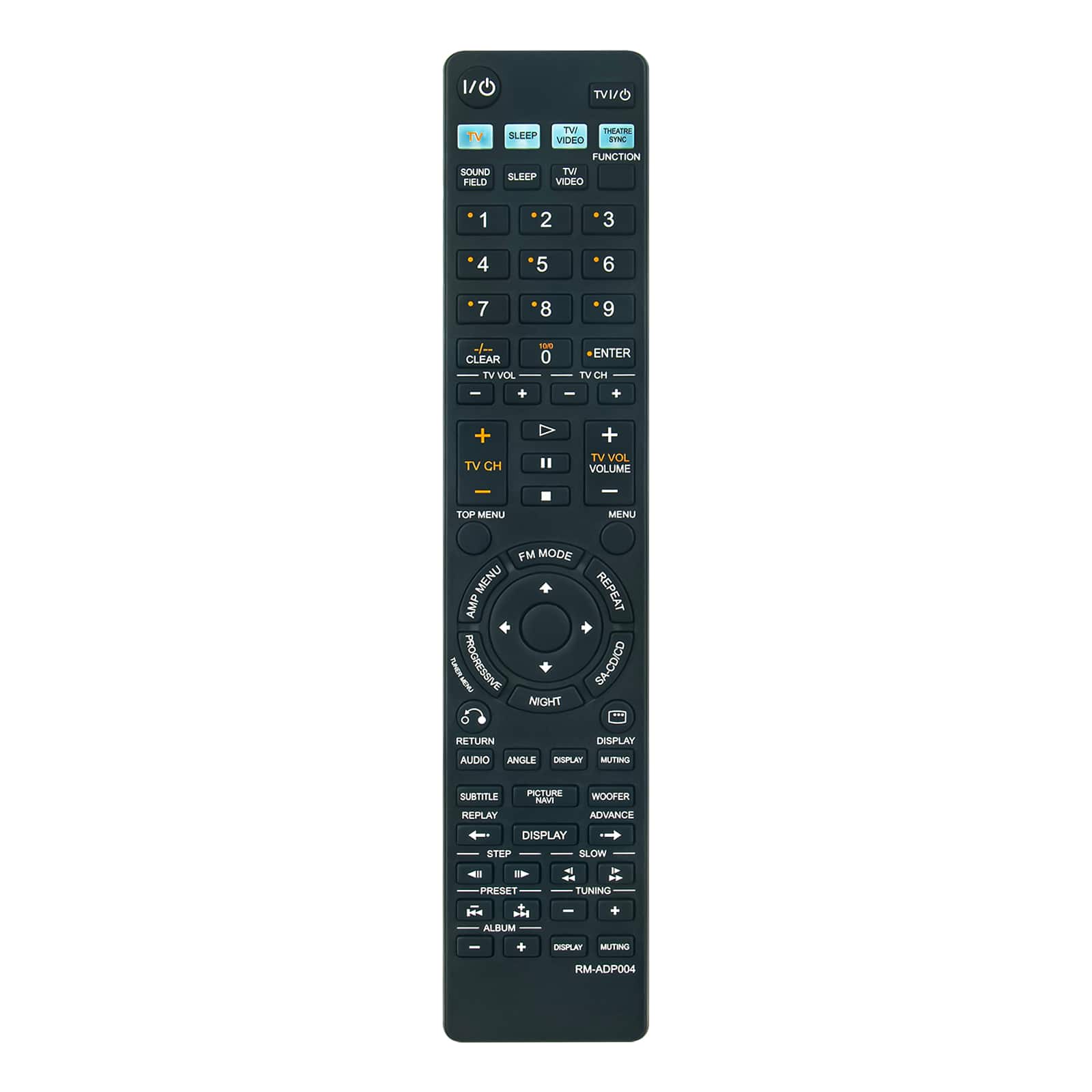 WINFLIKE - New RM-ADP004 Replacement Remote Control fit for Sony DVD Home Theater System - Black