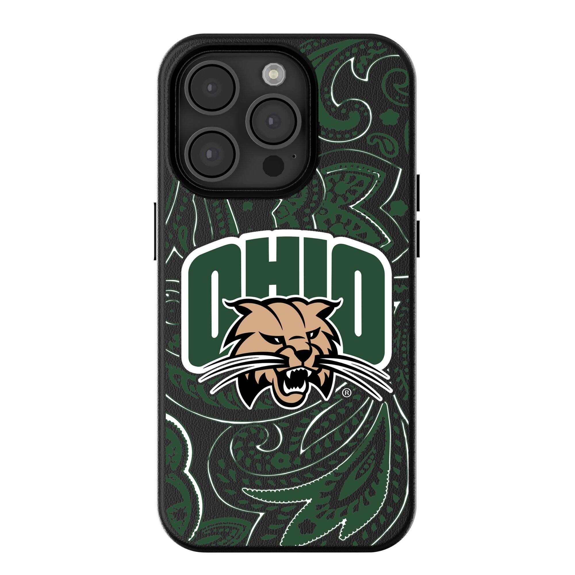 Keyscaper - NCAA - Ohio Bobcats Paisley iPhone Magnetic Bump Case - 16 Pro Max - Black price history on PriceWatchPro