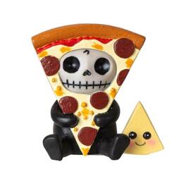 Pacific Trading - Furrybones Peppi Skeleton in Pizza Costume Figurine in Costume 3 inchesTall - Multicolor