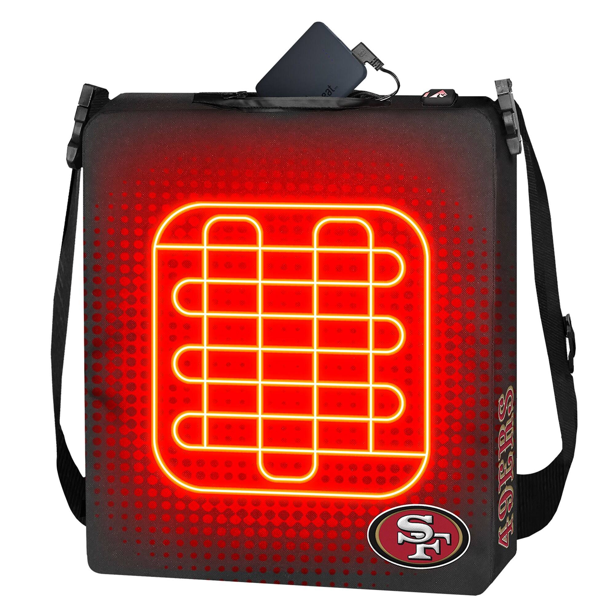 Alt View 3. ActionHeat - Black San Francisco 49ers 5V Battery Heated Seat Cushion - Black.