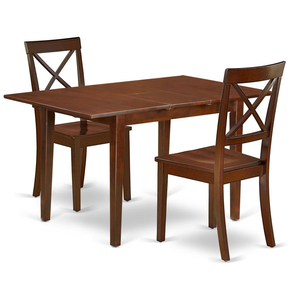 Back. East West Furniture - Dining Room Set Mahogany - Brown.