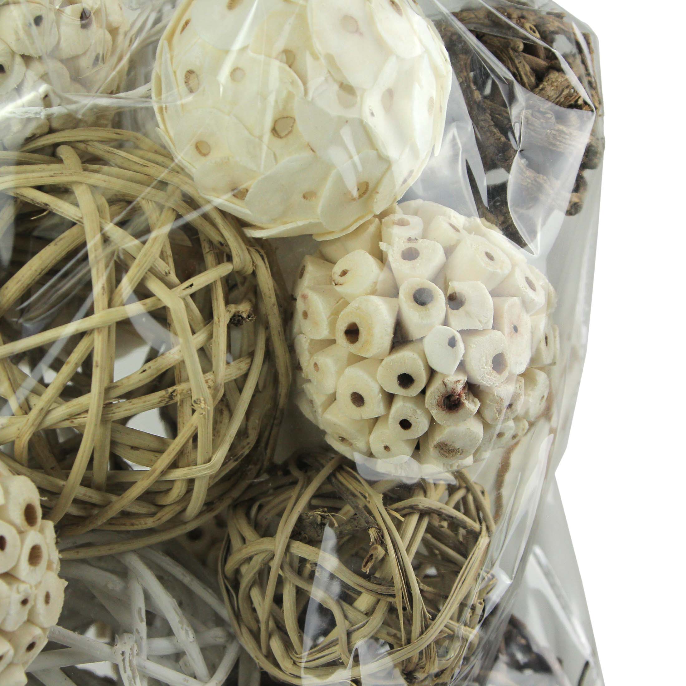 Alt View 1. Zeckos - 18 Pc. Exotic Dried Organic Decorative Spheres Natural Brown - Brown.