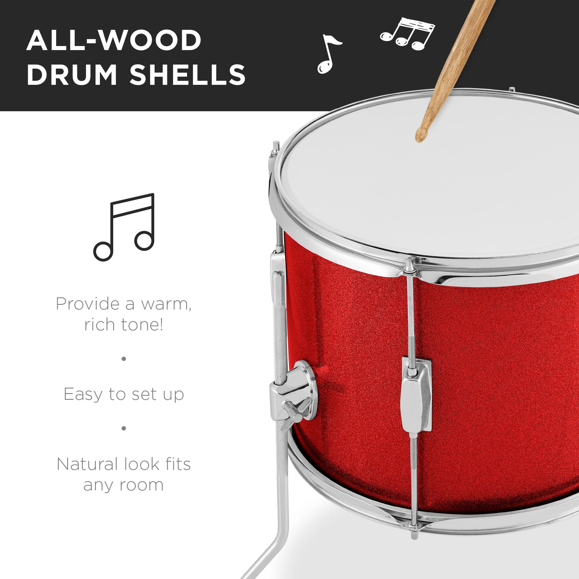 ALL-WOOD DRUM SHELLS

- Provide a warm, rich tone!
- Easy to set up
- Natural look fits any room