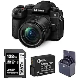 Bundle - Panasonic - LUMIX G97 Mirrorless Camera with LUMIX G Vario 12-60mm f/3.5-5.6 Aspherical Lens, Black, with DMW-BLC12