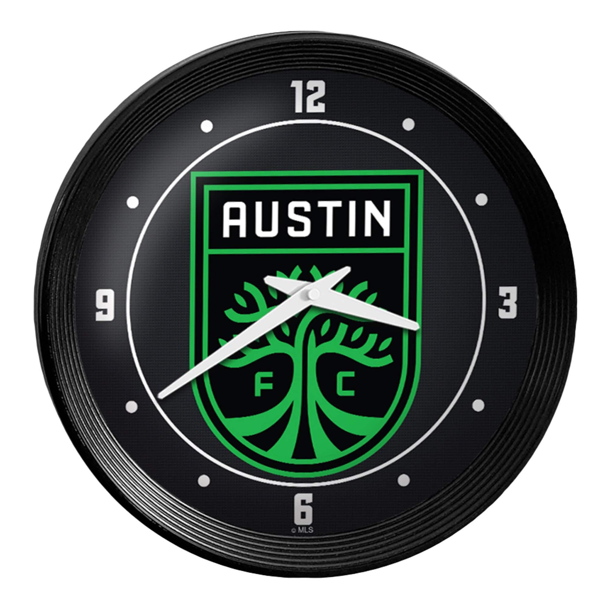 The Fan-Brand - Austin FC 15" Ribbed Frame Wall Clock - Multicolor