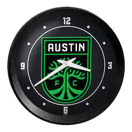 The Fan-Brand - Austin FC 15" Ribbed Frame Wall Clock - Multicolor