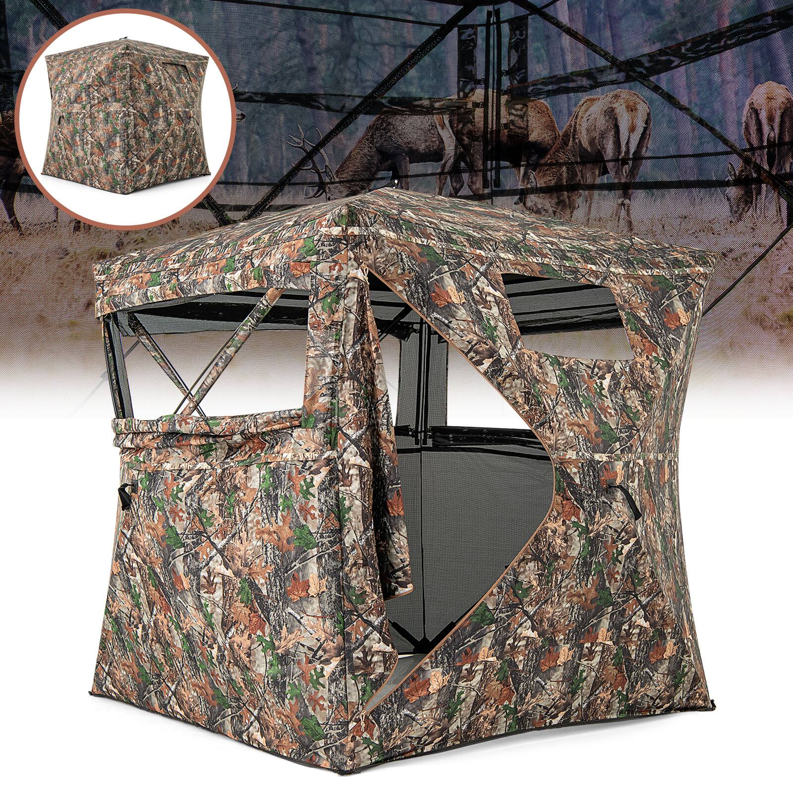 Alt View 3. Costway - Costway Camouflage Hunting Blind for 3-4 People with 270° Viewing Range Carrying Bag - Camouflage.