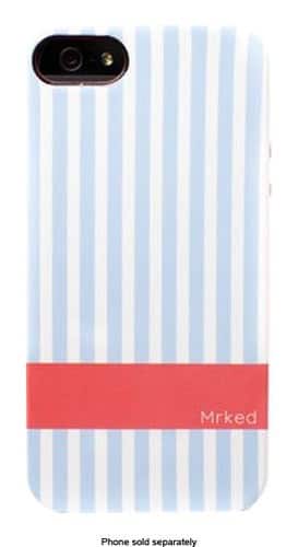 Front Standard. Mrked - Hybrid Case for Apple® iPhone® 5 - Blue/Red.