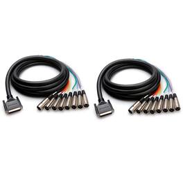 Hosa Technology - 9.9'/3m Male DB-25 to 8-Channel Male 3-Pin XLR Snake Cable