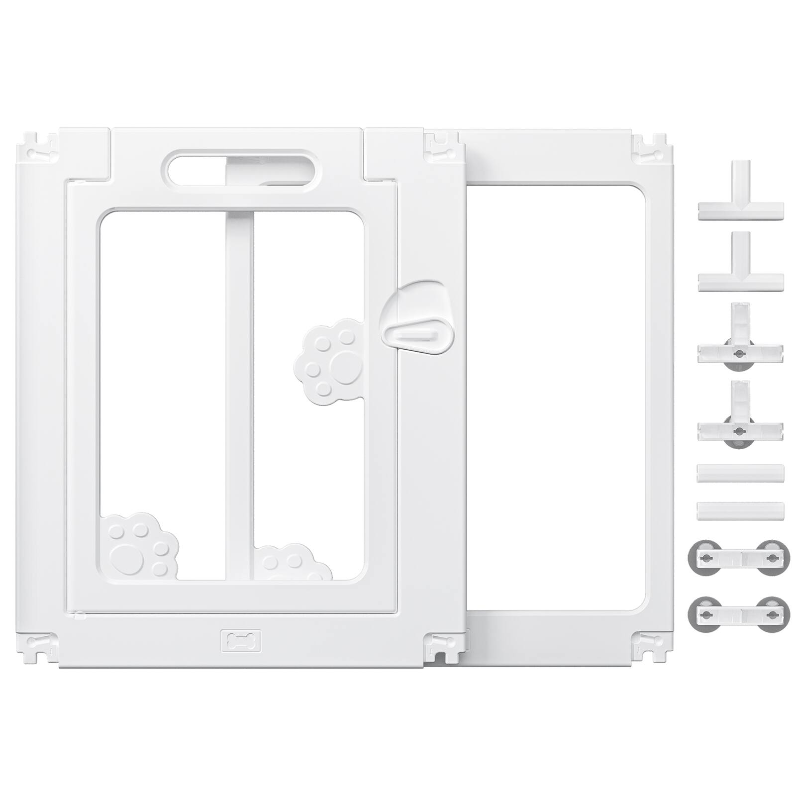Front. TinyHomie - Dog Play Pen 2PC Extension Kits Modular Add On 1 Door 1 Panel.